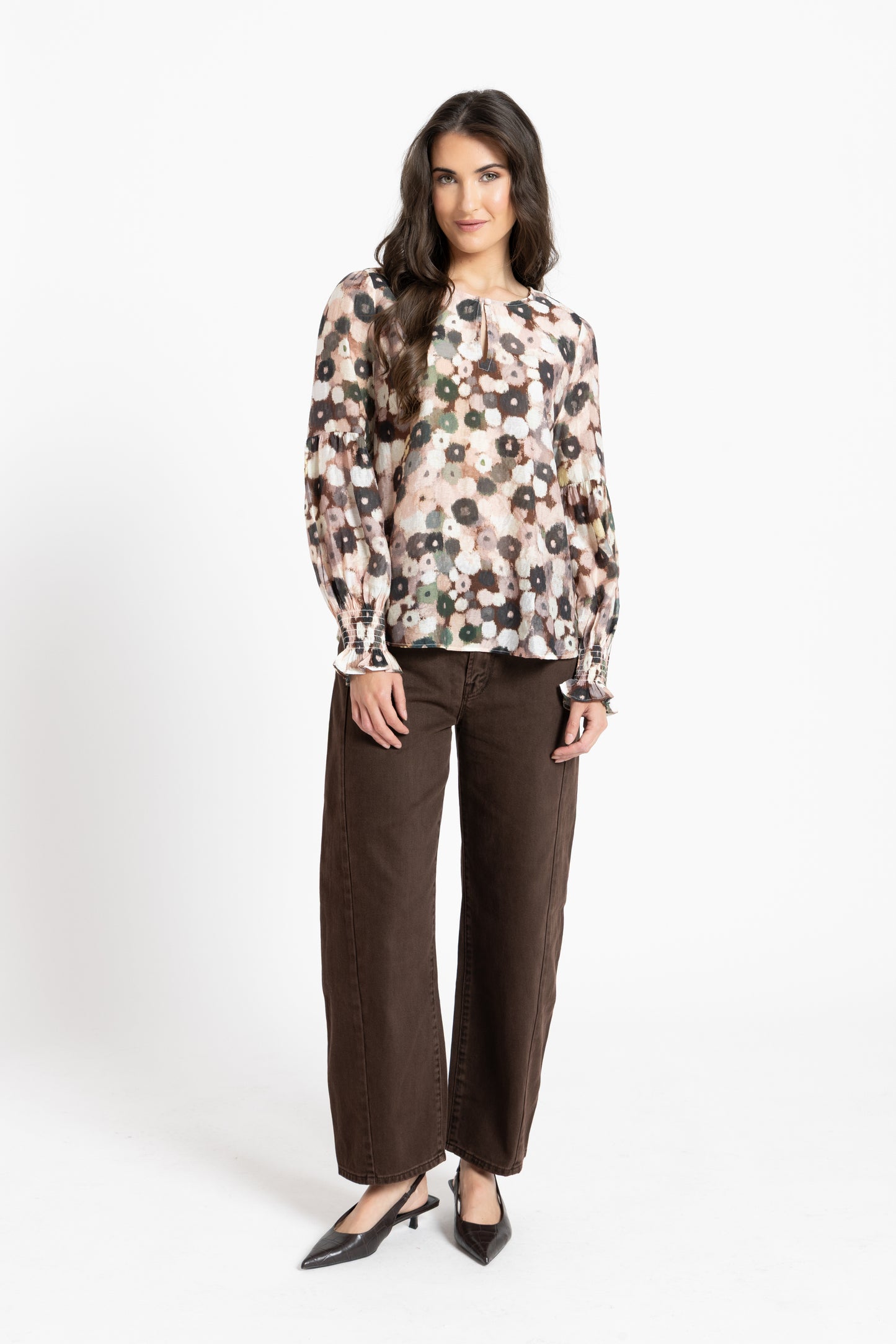 Vienna Blouse in Blush Poppy