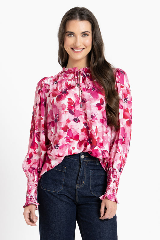 Byron Blouse - Blossom Smudge