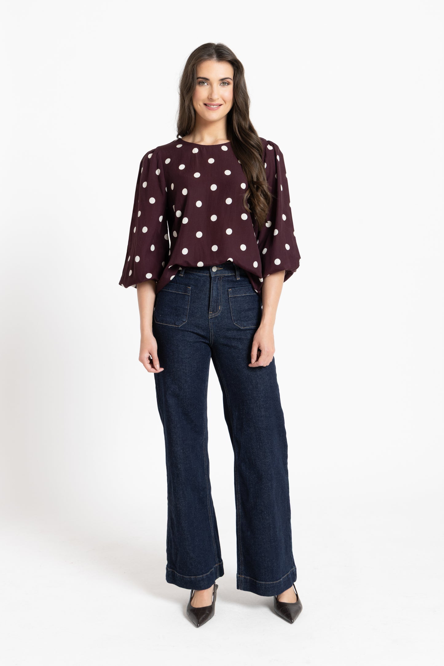 Brilliance Blouse in Affogato Spot