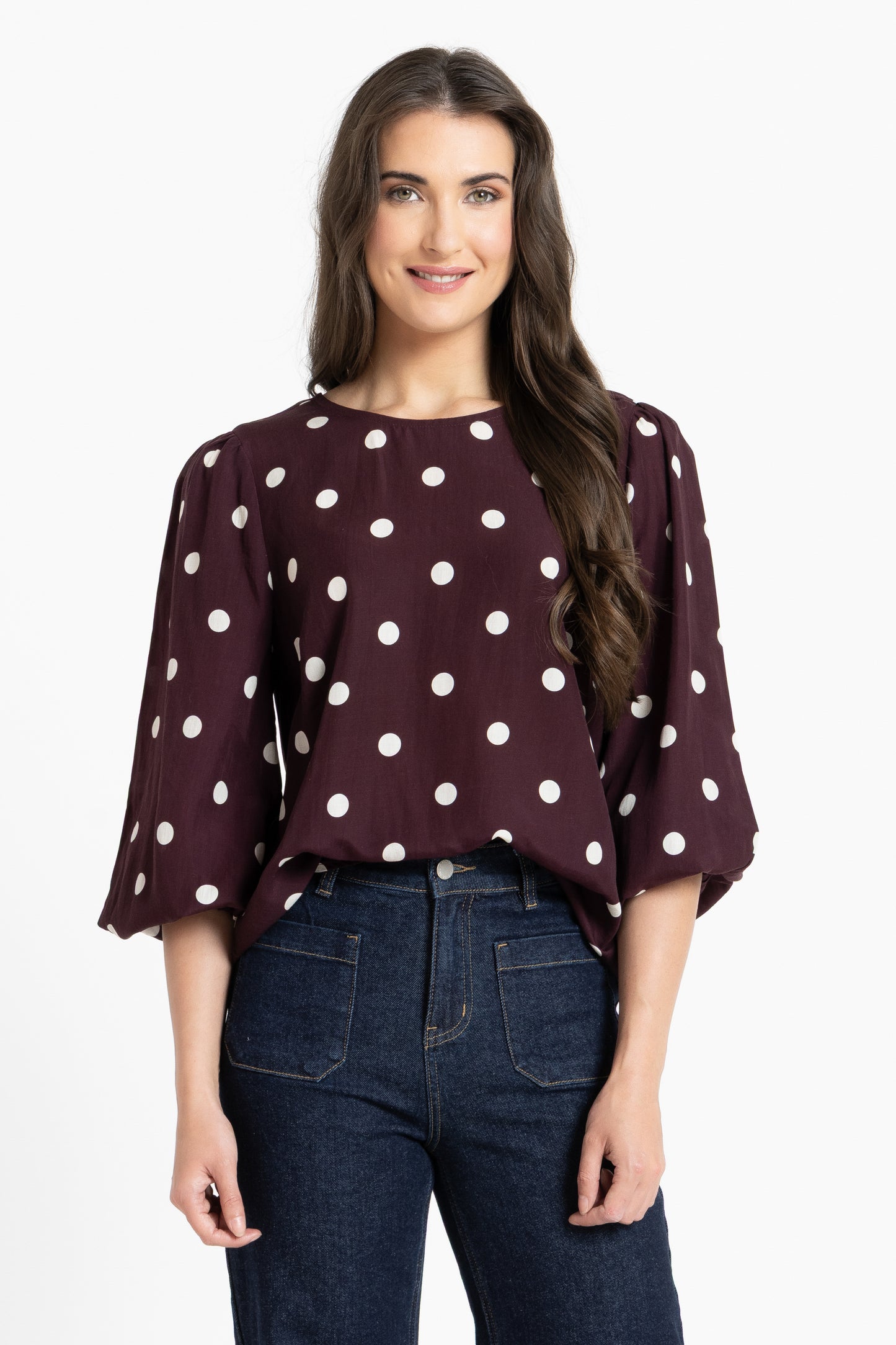 Brilliance Blouse in Affogato Spot