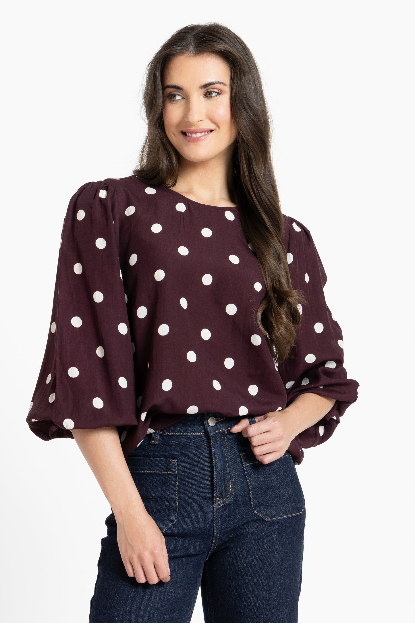 Brilliance Blouse in Affogato Spot