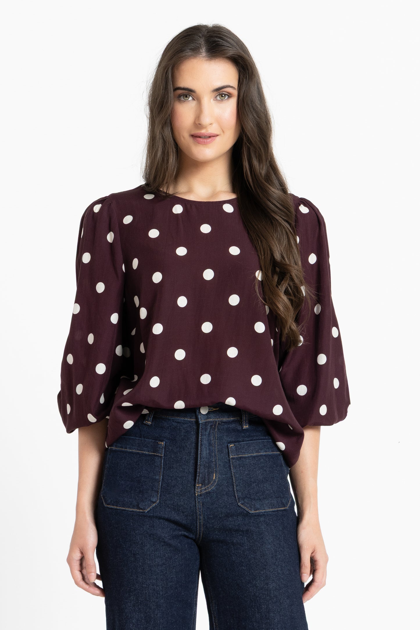 Brilliance Blouse in Affogato Spot