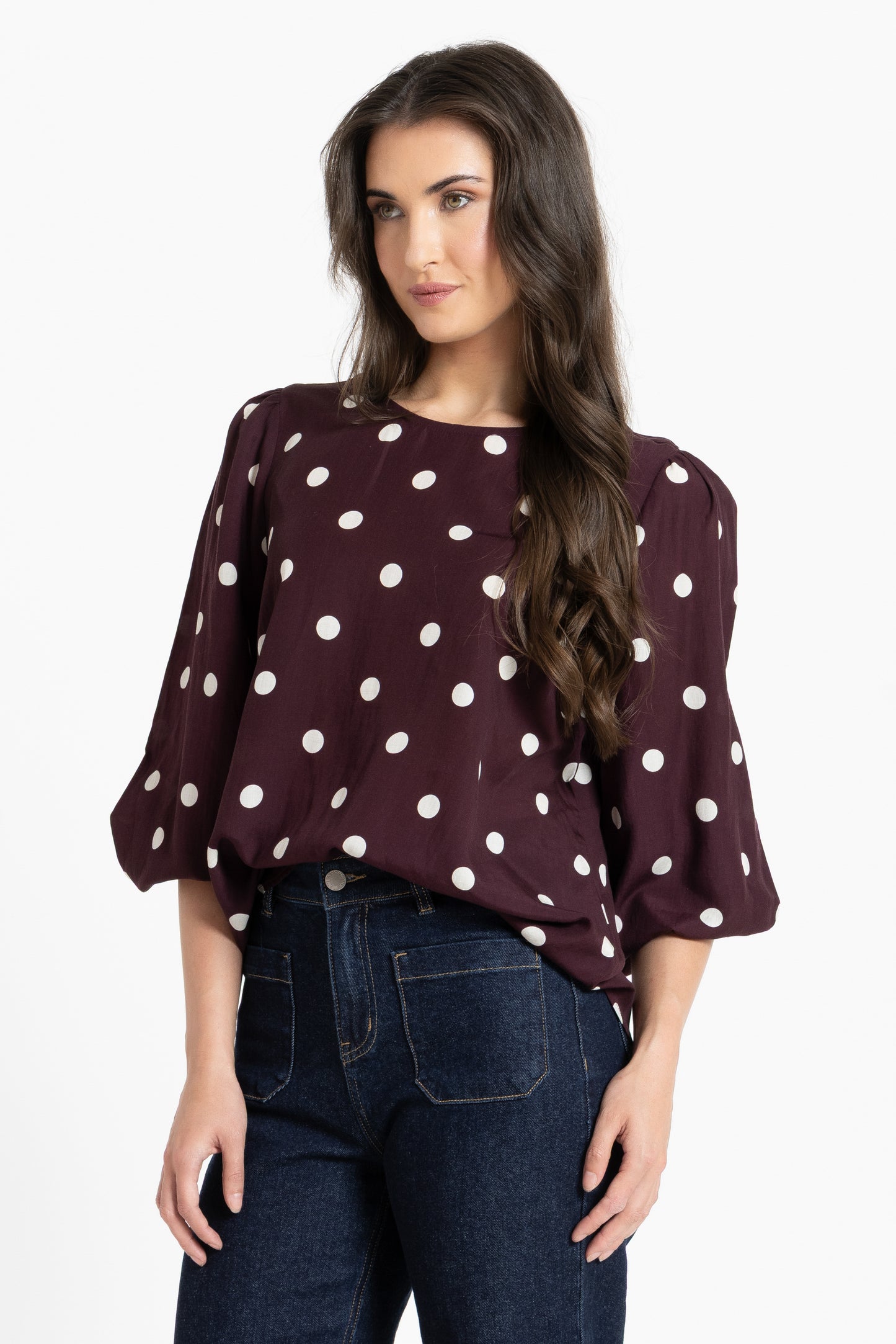 Brilliance Blouse in Affogato Spot