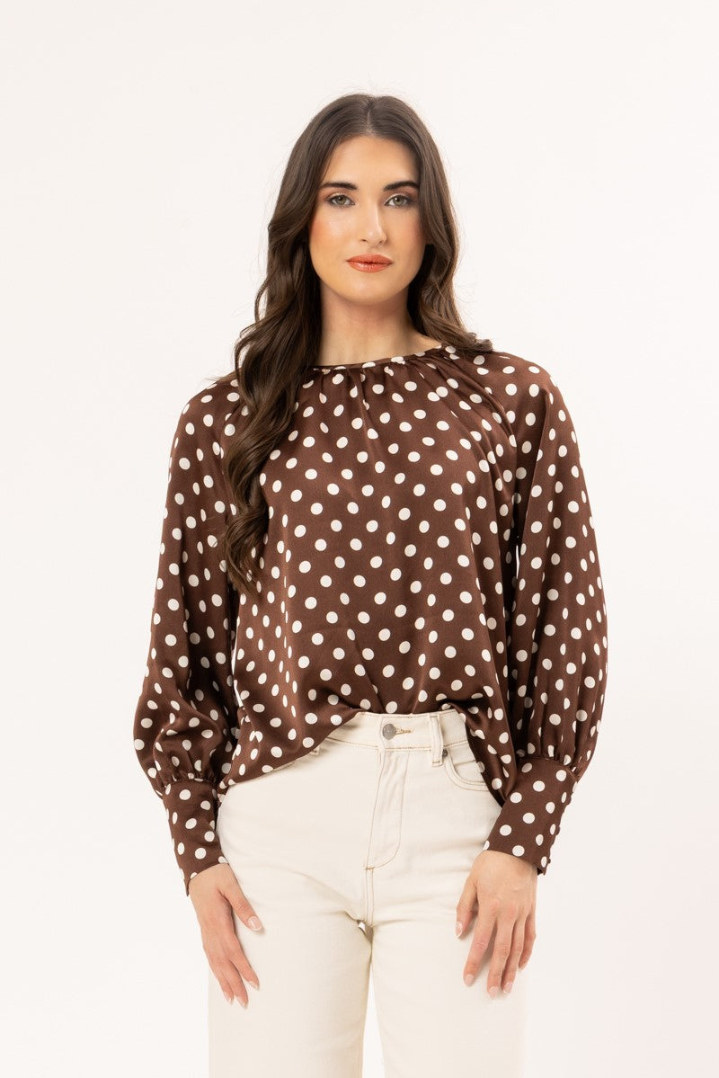 Centred Top in Walnut Spot