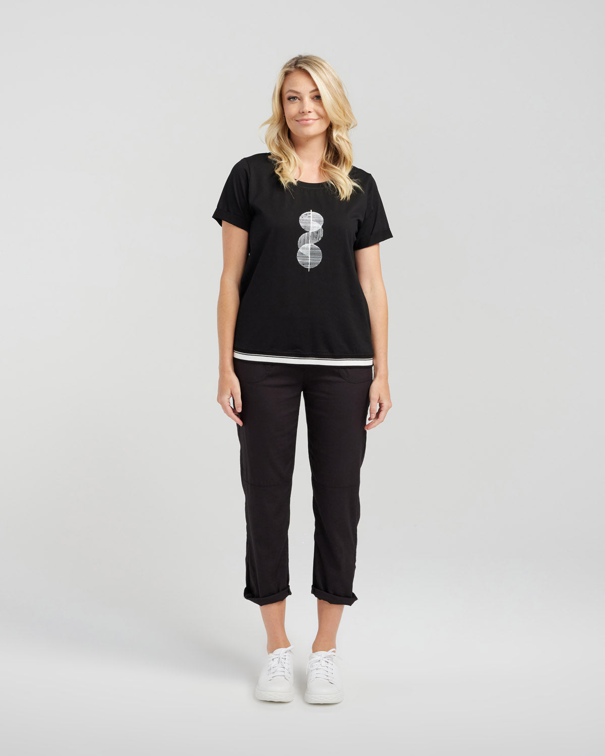 Zafina - Mia T-shirt - Z1002C - Black - Cotton