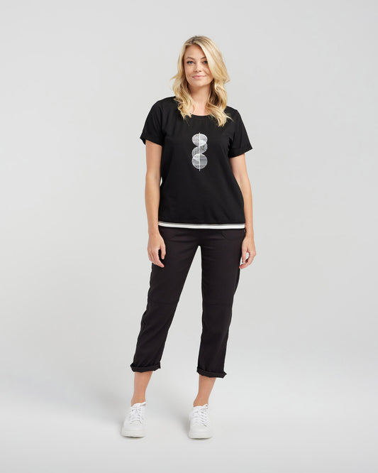 Zafina - Mia T-shirt - Z1002C - Black - Cotton