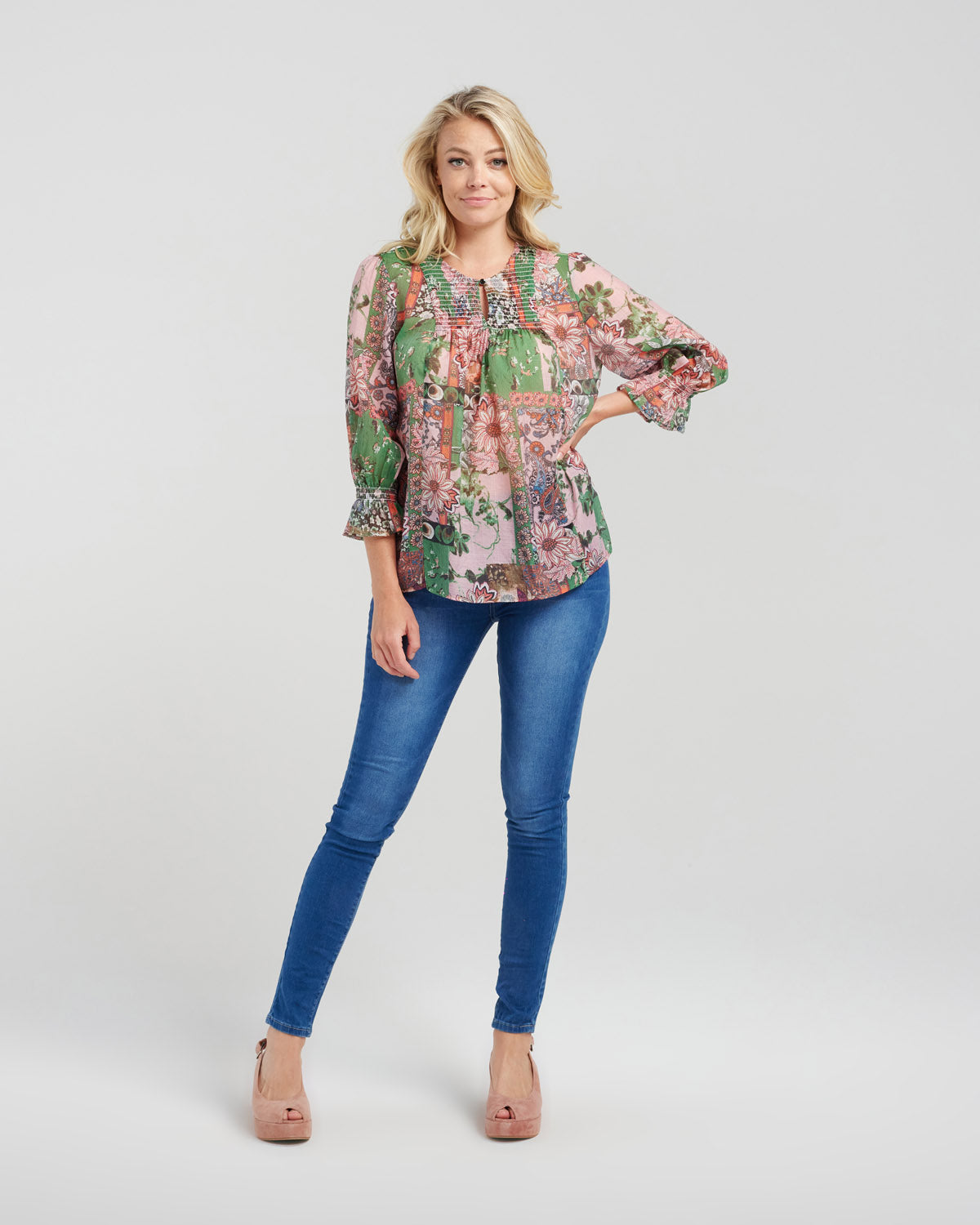 Zafina - Ashley Top - Z1010-1 - Paisley Mix