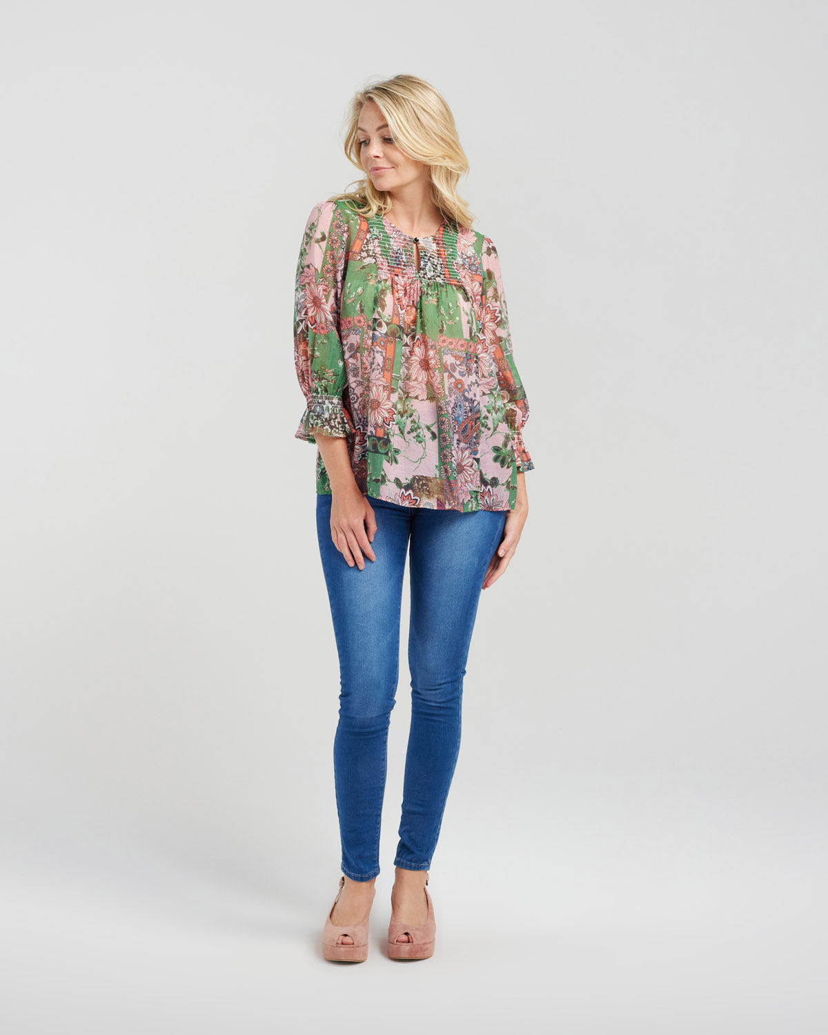 Zafina - Ashley Top - Z1010-1 - Paisley Mix