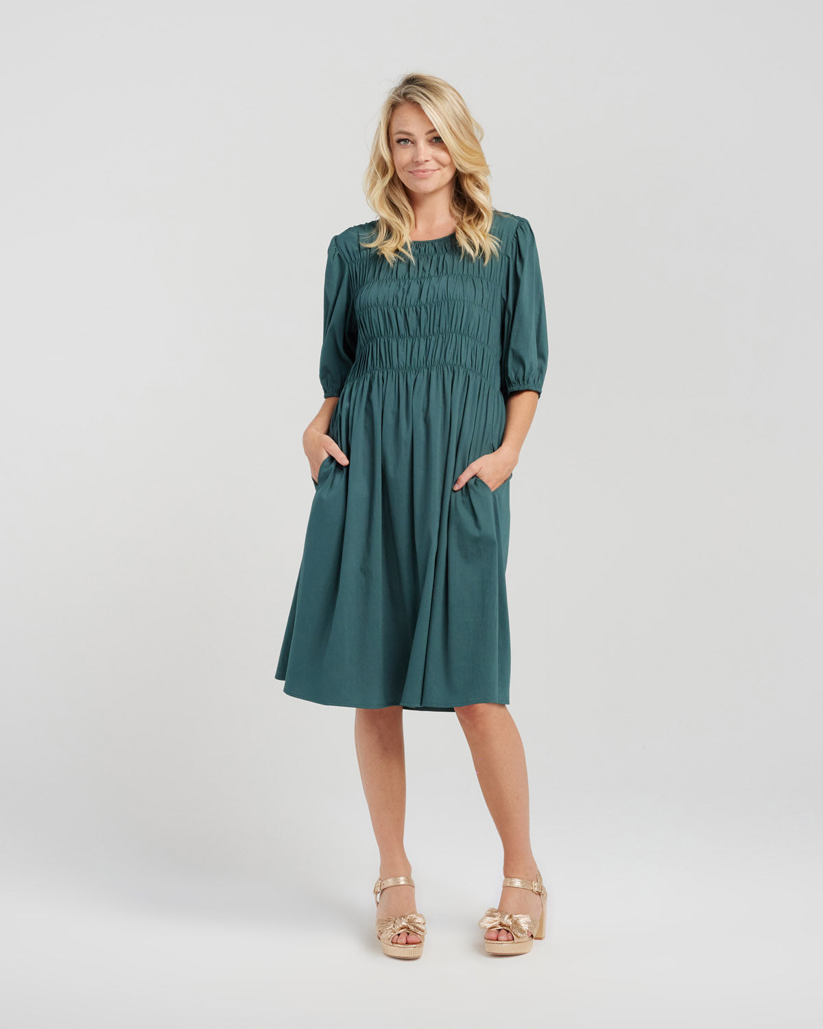 Zafina - Sienna dress - Z1059A - Deep Green