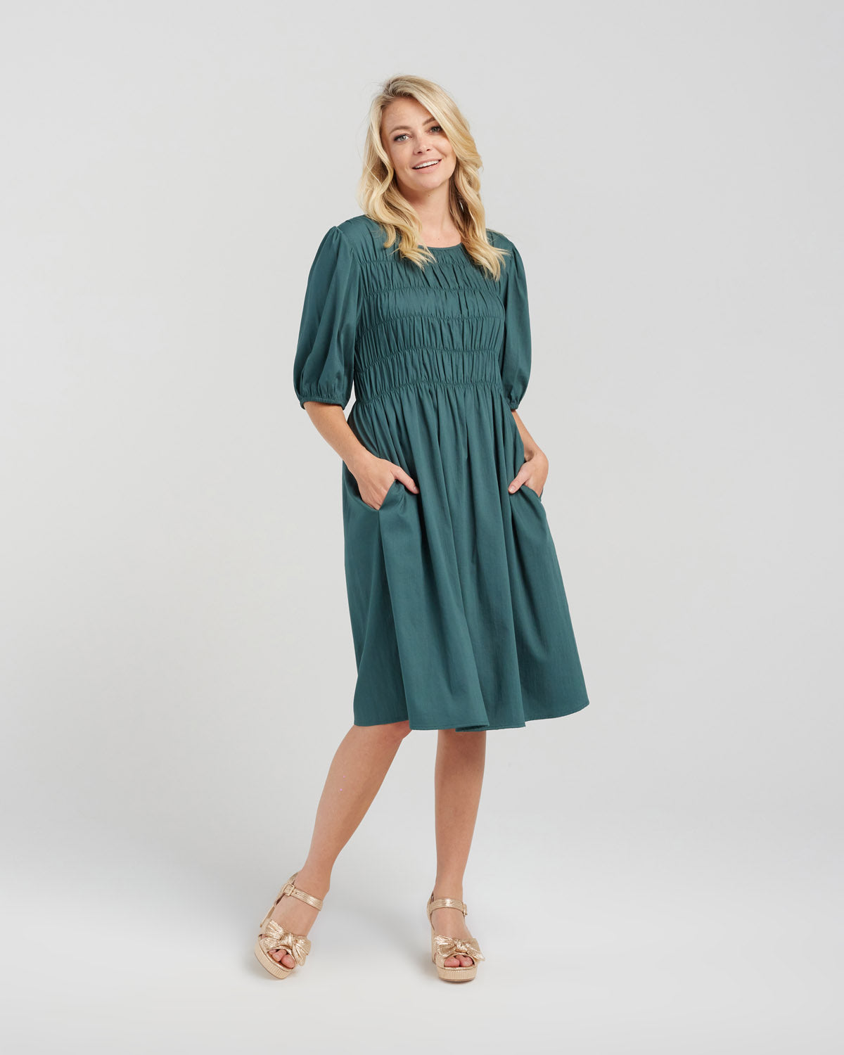 Zafina - Sienna dress - Z1059A - Deep Green