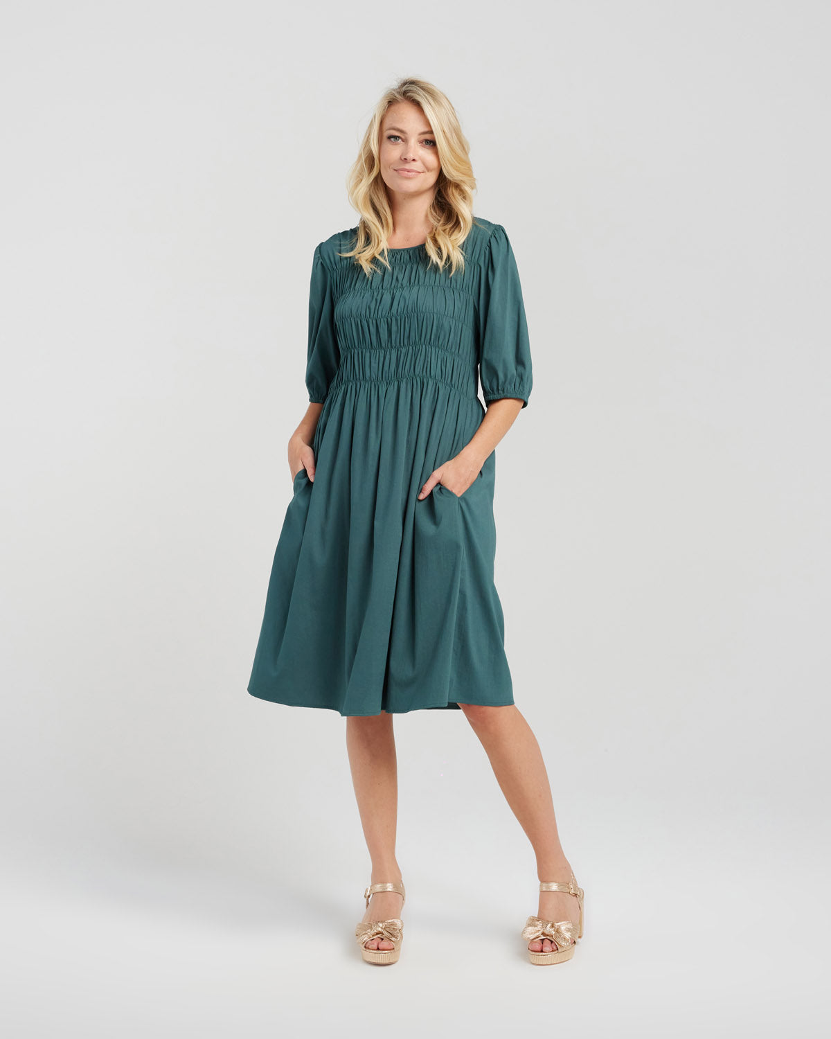 Zafina - Sienna dress - Z1059A - Deep Green