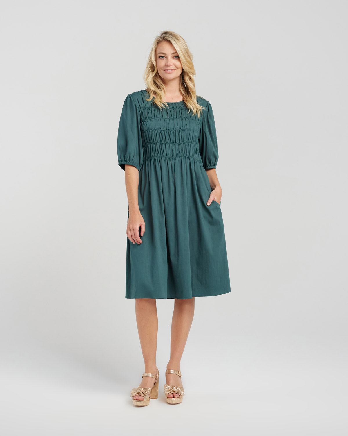 Zafina - Sienna dress - Z1059A - Deep Green