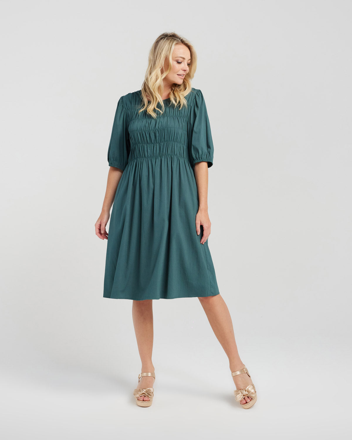 Zafina - Sienna dress - Z1059A - Deep Green