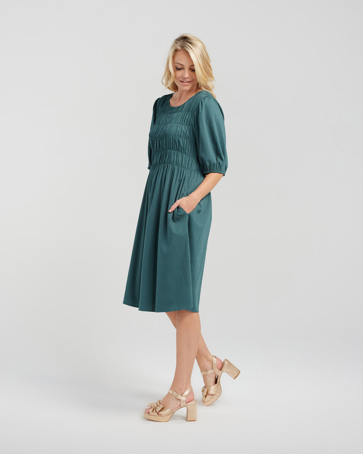 Zafina - Sienna dress - Z1059A - Deep Green