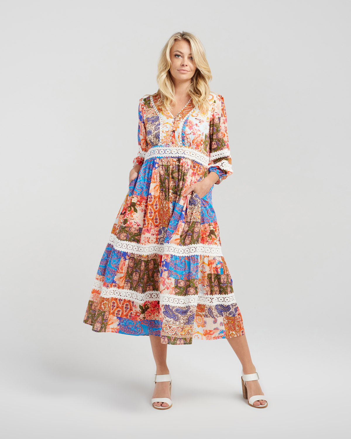 Zafina - Skylar Dress - Z1072-1 - Patchwork