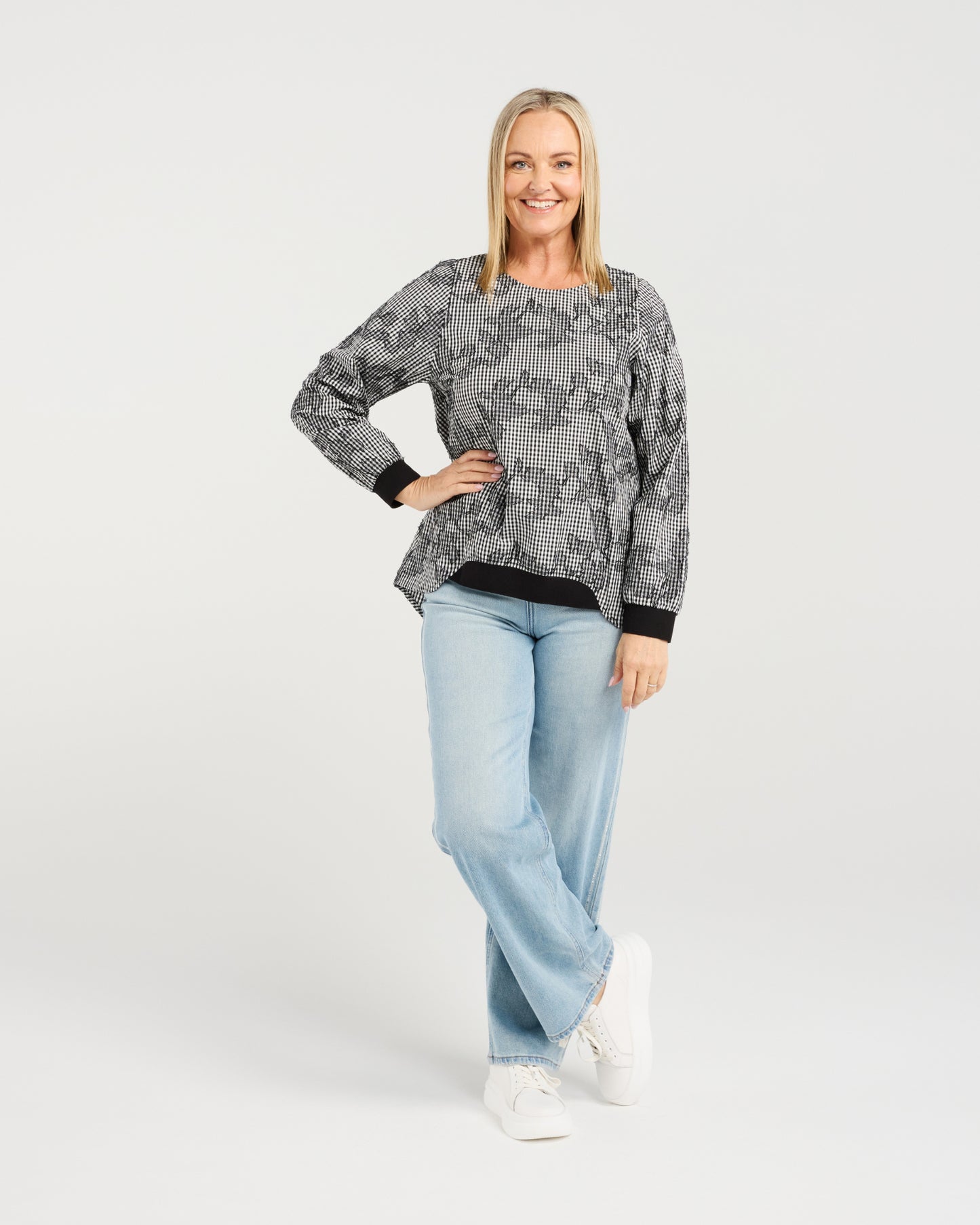 Havana Top - Floral Check