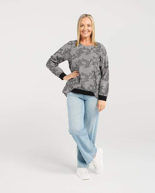 Havana Top - Floral Check