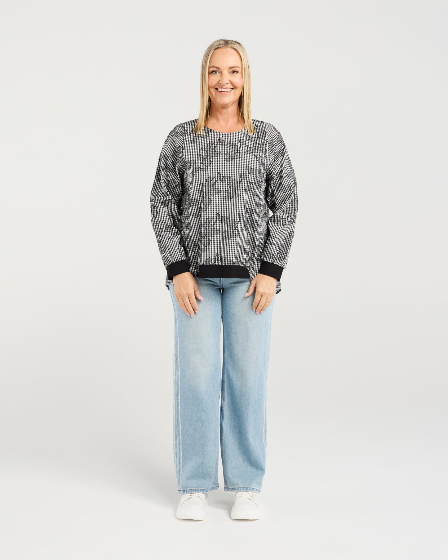 Havana Top - Floral Check