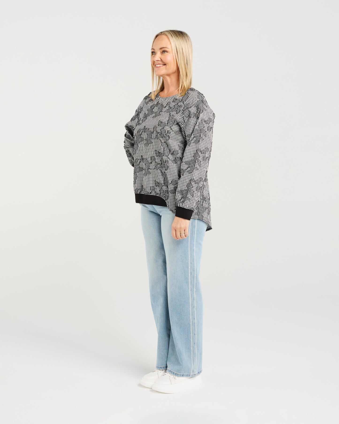 Havana Top - Floral Check