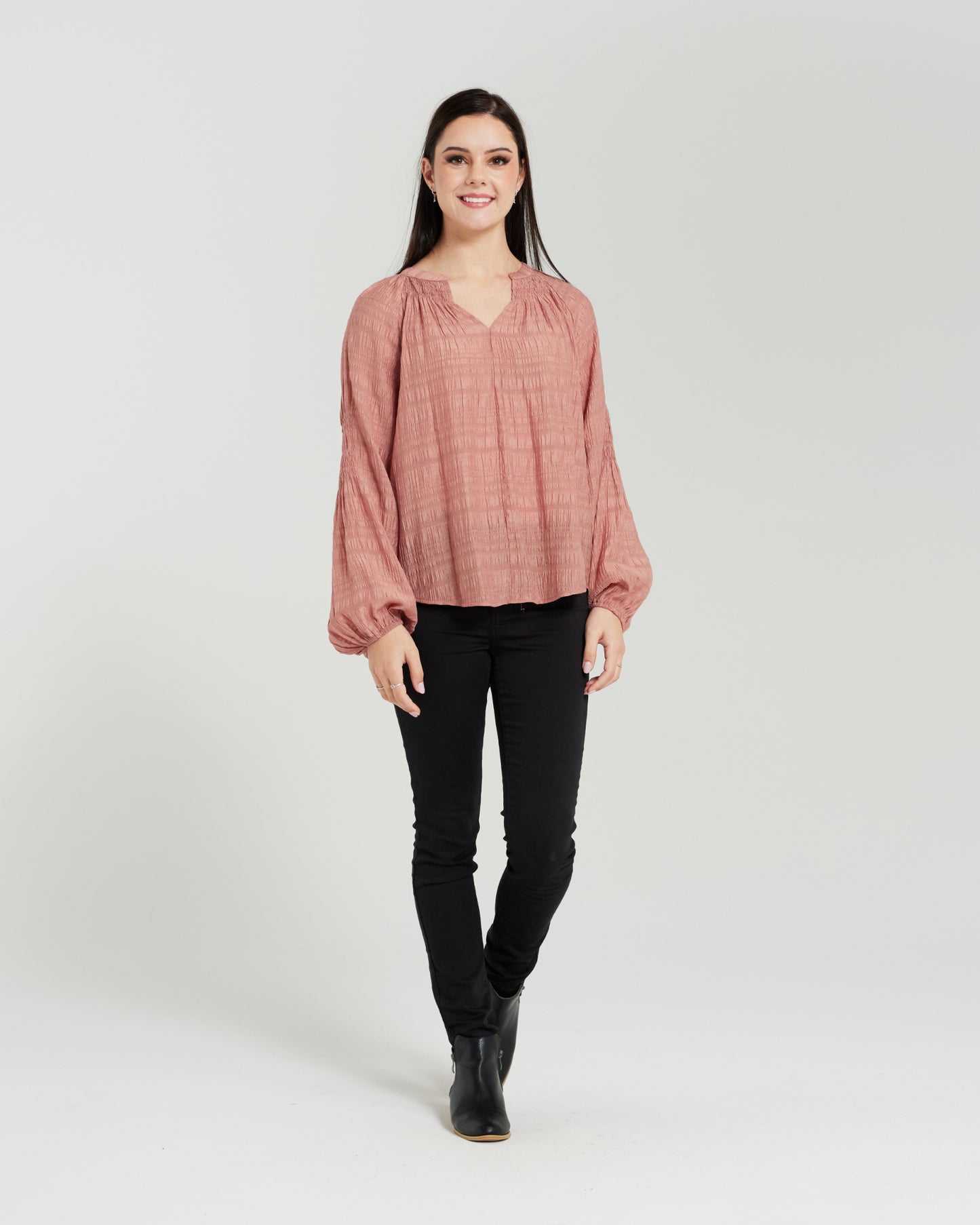Zafina - Belinda Top - Dusty Pink - Due 1st March