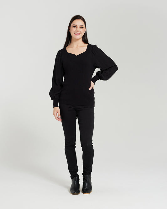 Zafina - Finley Top - Black -Due 1st March