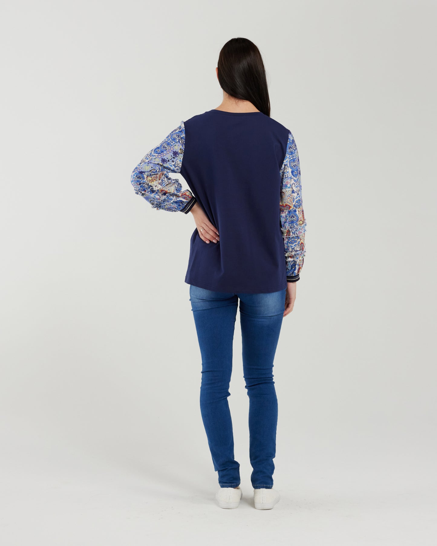 Zafina - Kenna Top- Blue Patch - Due 1st March