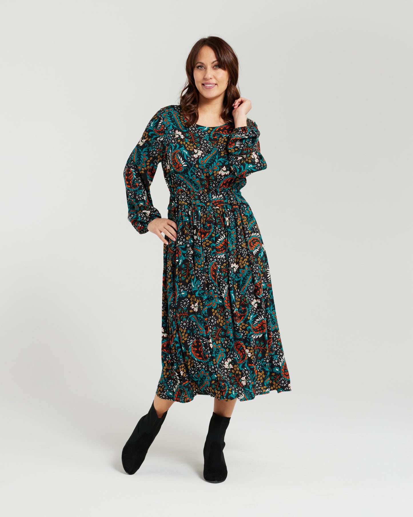 Zafina - Phaedra Dress - Black Flax