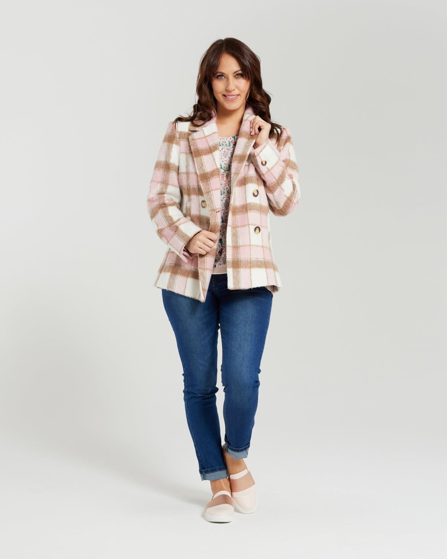 Zafina - Veda Jacket - Fluffy Plaid - Due 1st March