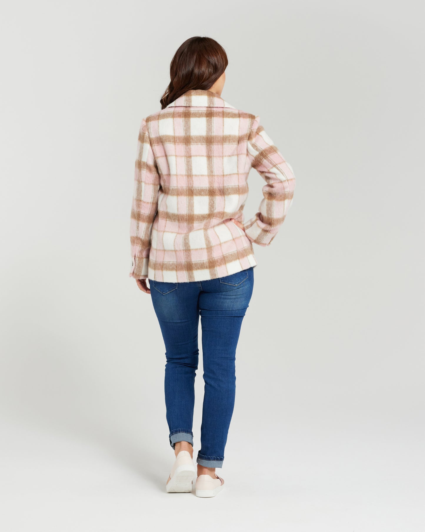 Zafina - Veda Jacket - Fluffy Plaid - Due 1st March
