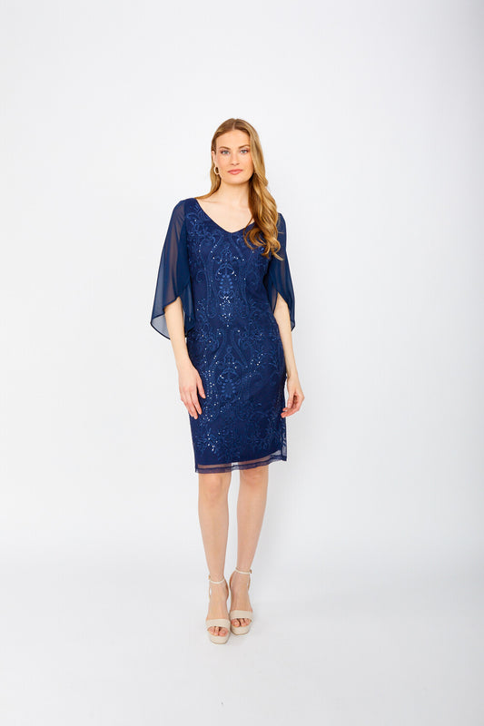 Frank Lyman - Sequin Dress - 249126 - Navy