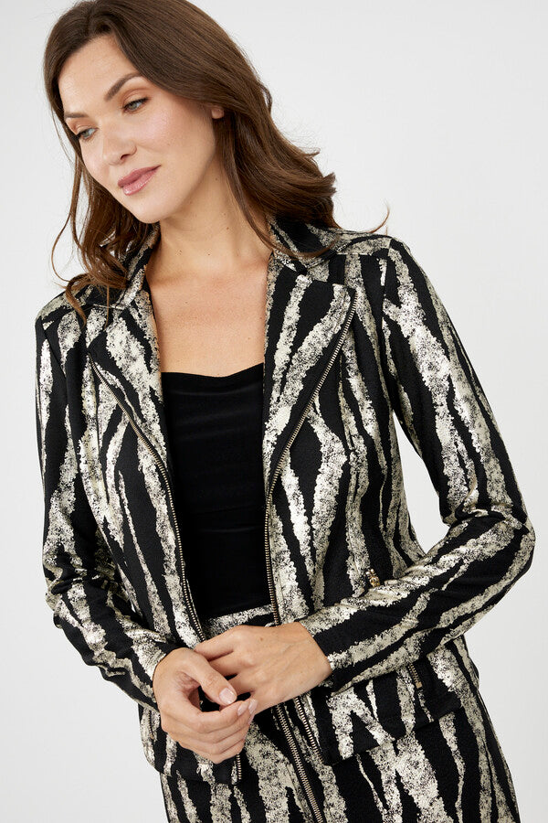 Black/Gold Knit Cover Up Jacket main image 0