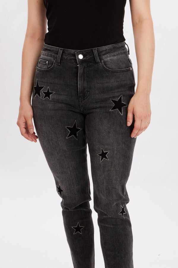 Frank Lyman - Star Detail Jeans - 234134U - Black