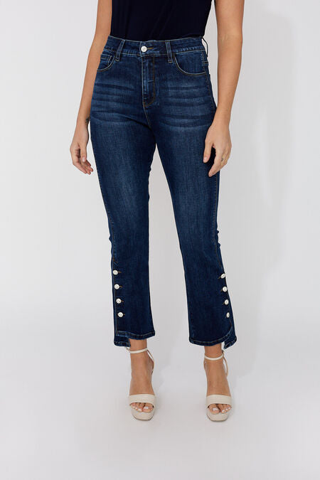 Demin Pant - Dark Blue with buttons