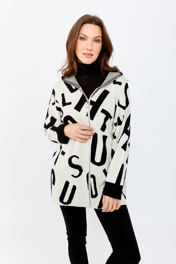 Frank Lyman - Thigh-length Coat - 243505 - Off White/Black