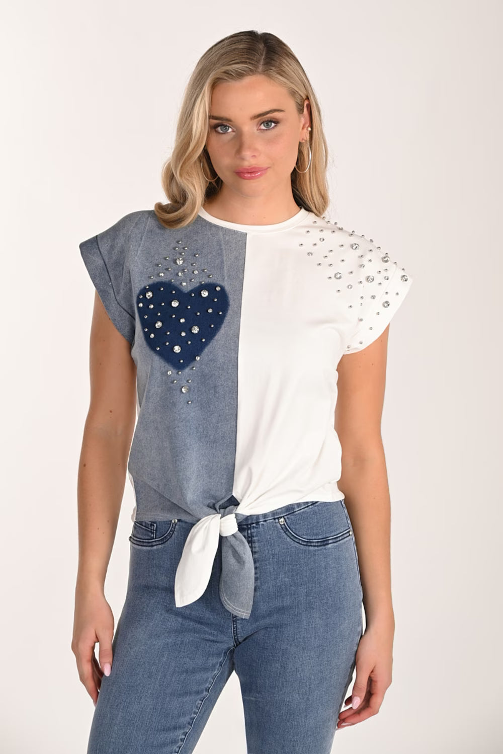 Knit Heart Top with tie