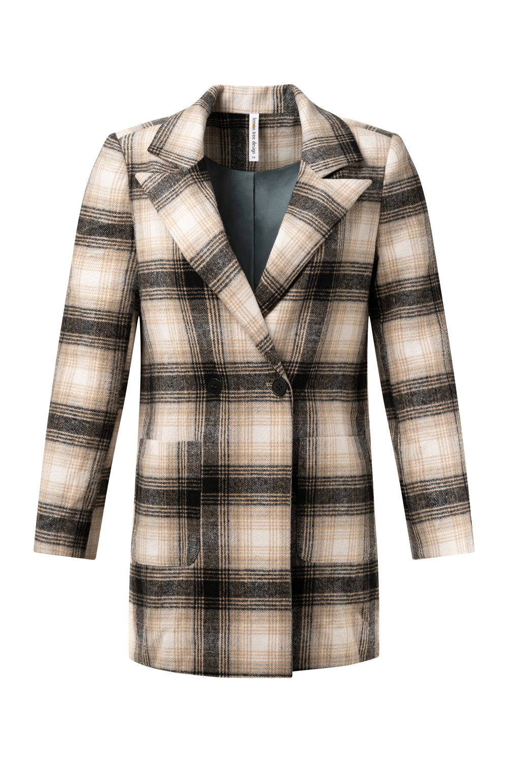 Jenny Coat LTD146 - Neutral Tartan - Due April