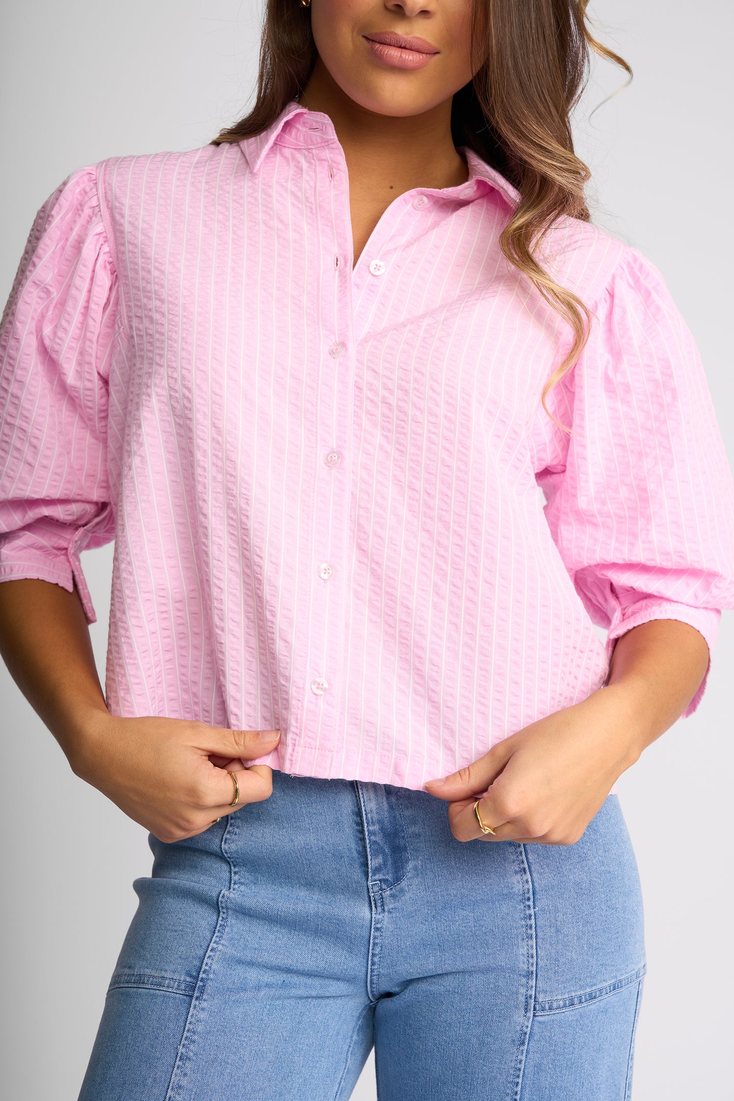 Emmett Shirt - Pink Stripe