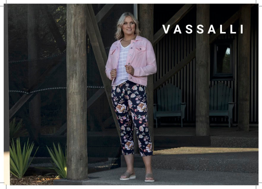 Vassalli - 7/8 Slim Leg Cotton Pull-on Pant - 274LW - Freya