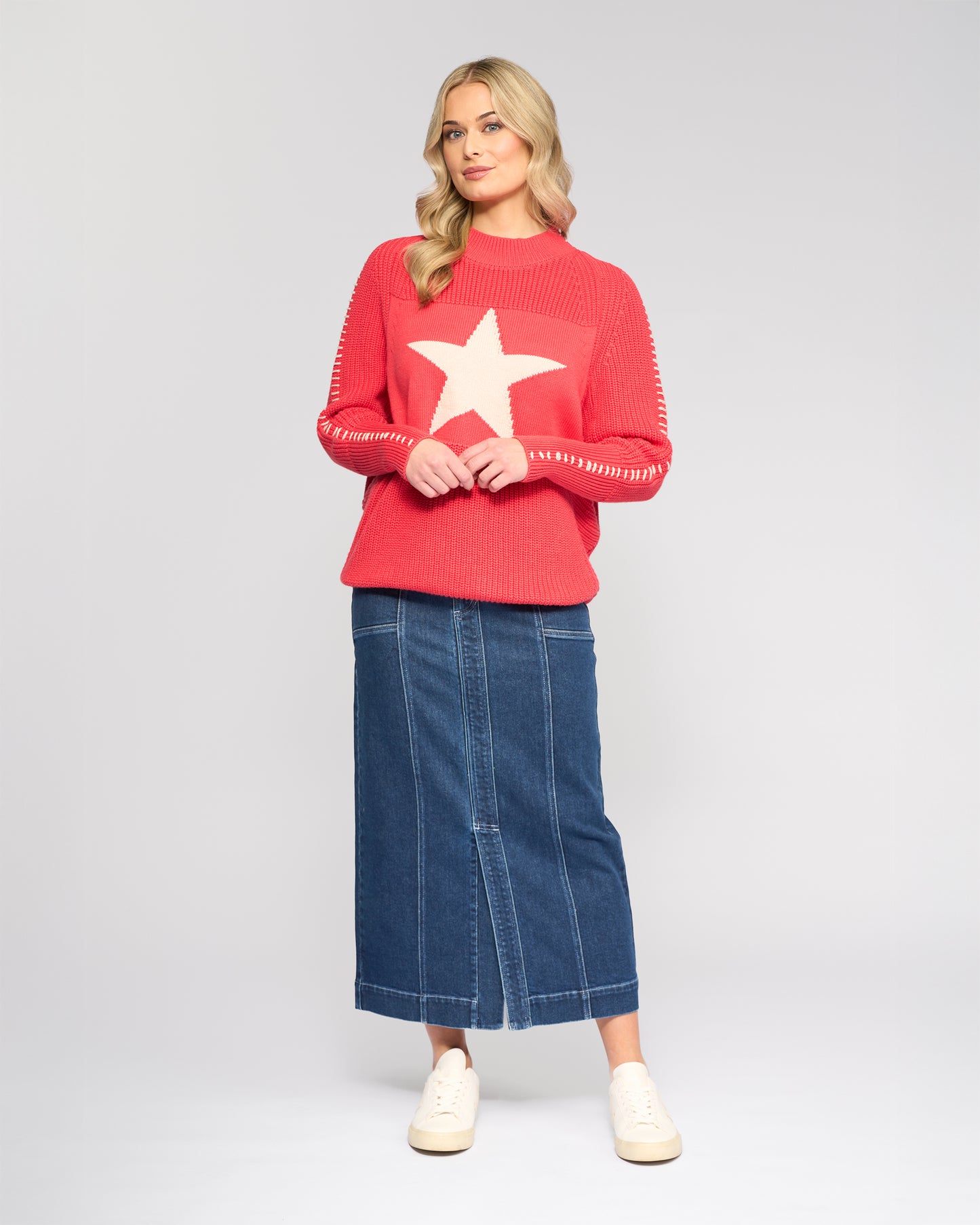 Star Sweater - Coral
