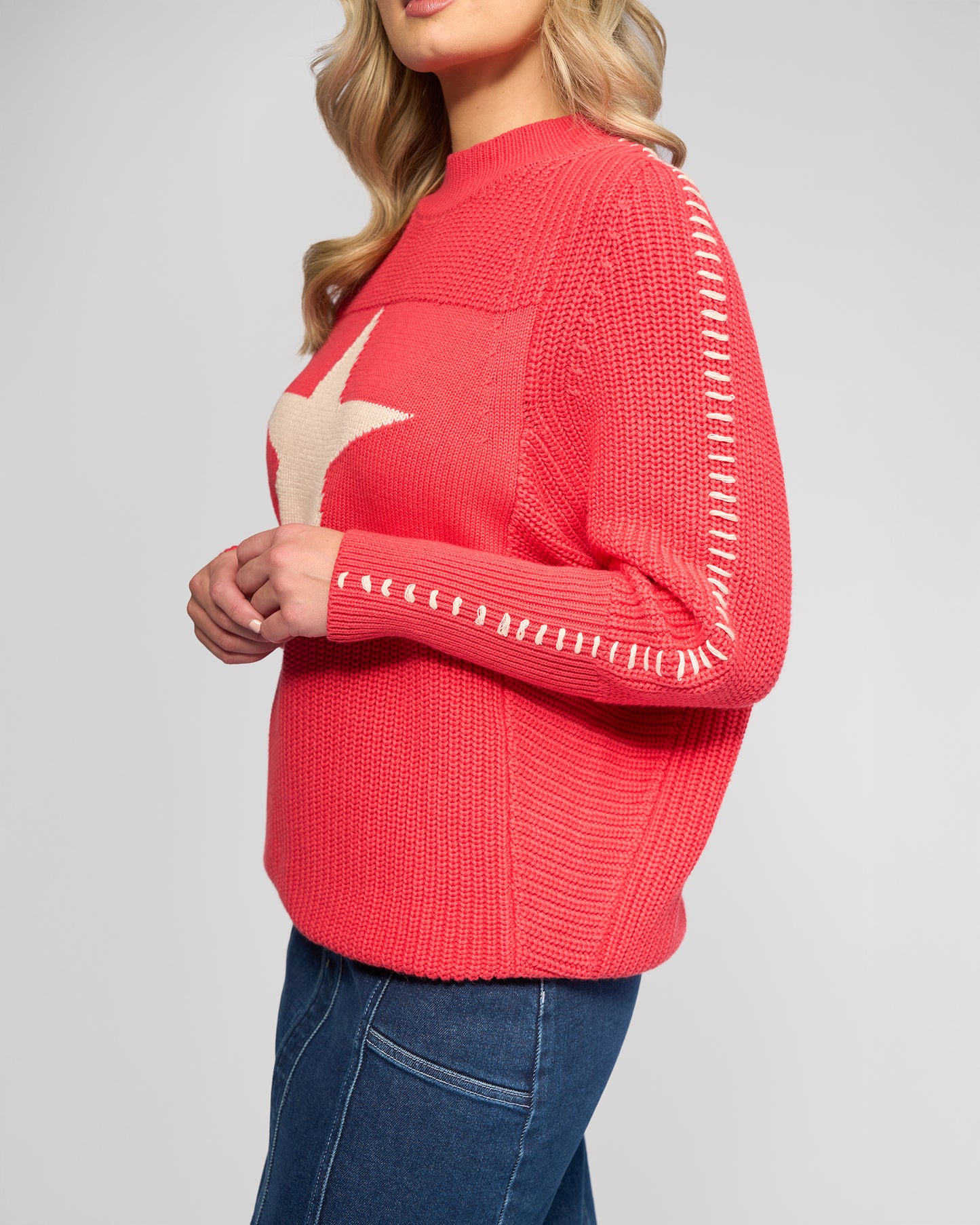 Star Sweater - Coral