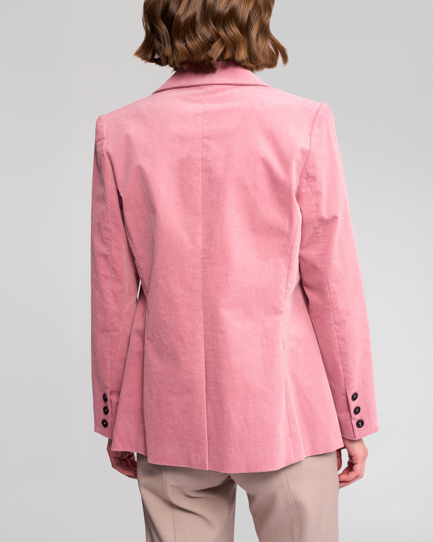 Gallery Cord Blazer - Dusky Pink