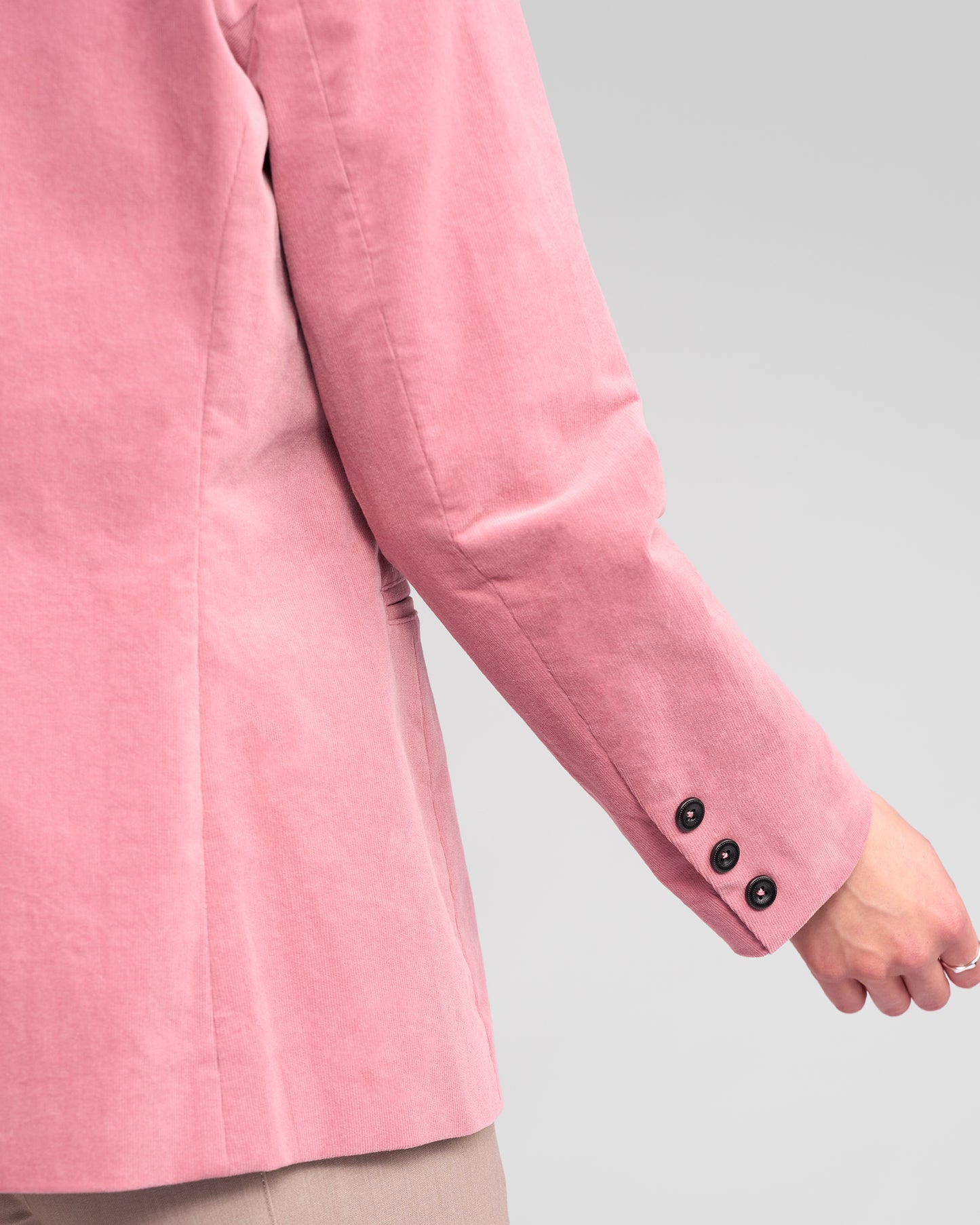 Gallery Cord Blazer - Dusky Pink