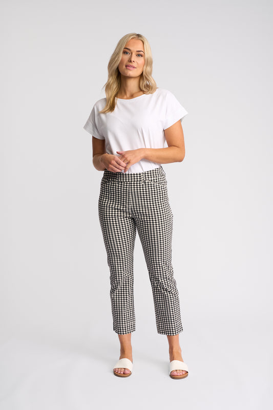 297 - Tint Pull On Pant - Black Gingham - (Due 2nd Week Aug)
