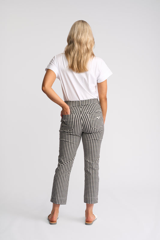 297 - Tint Pull On Pant - Black Gingham - (Due 2nd Week Aug)