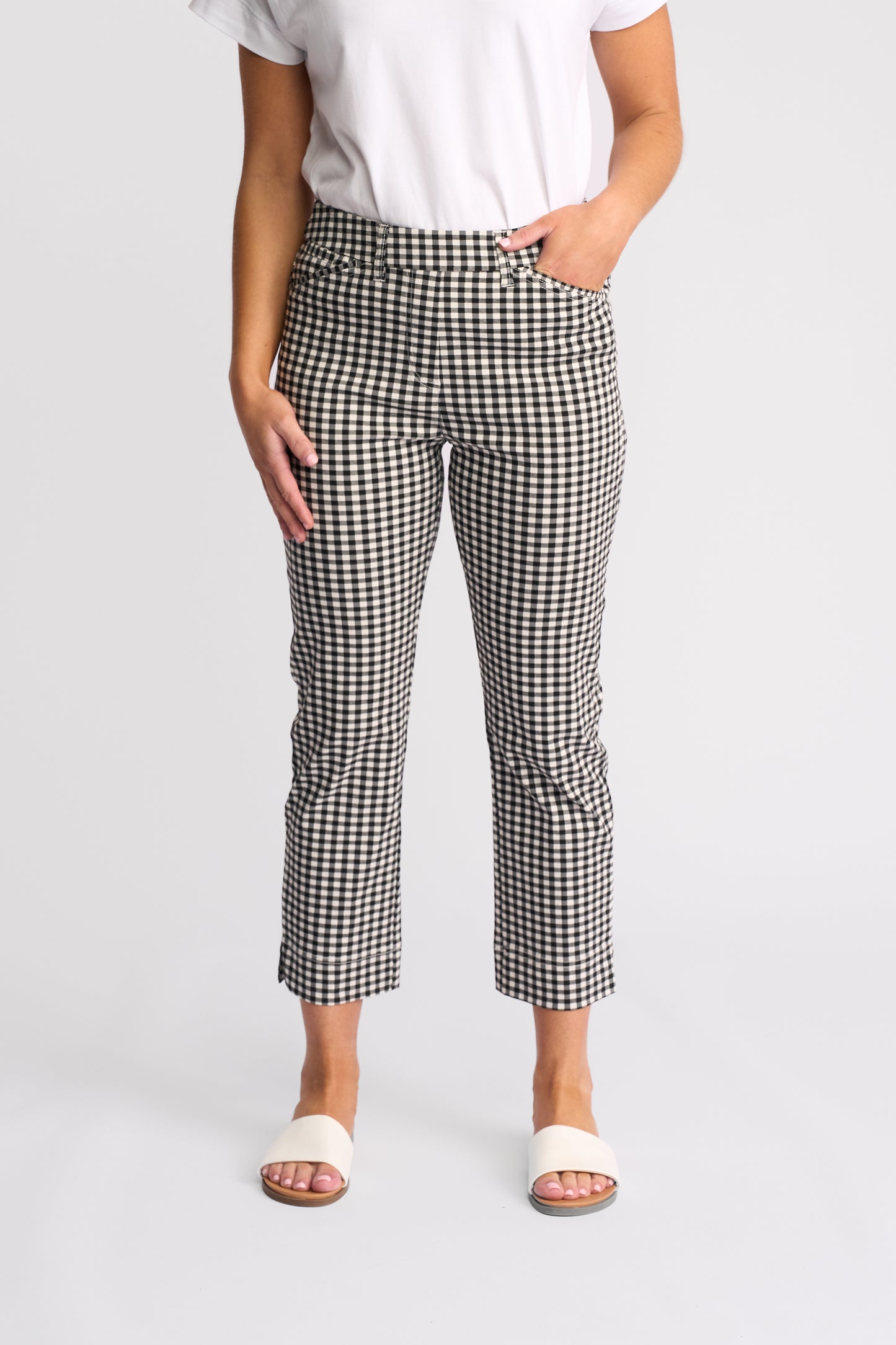 297 - Tint Pull On Pant - Black Gingham - (Due 2nd Week Aug)
