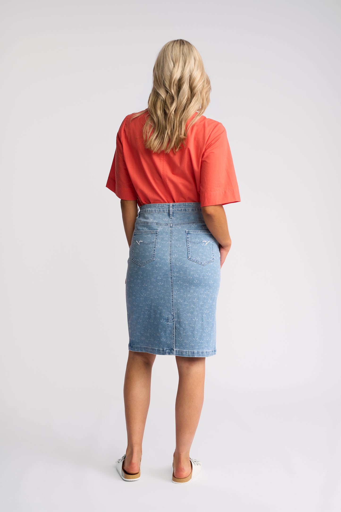 372AV - Poppy Skirt - Meadow Denim (Due 3rd Week Aug)