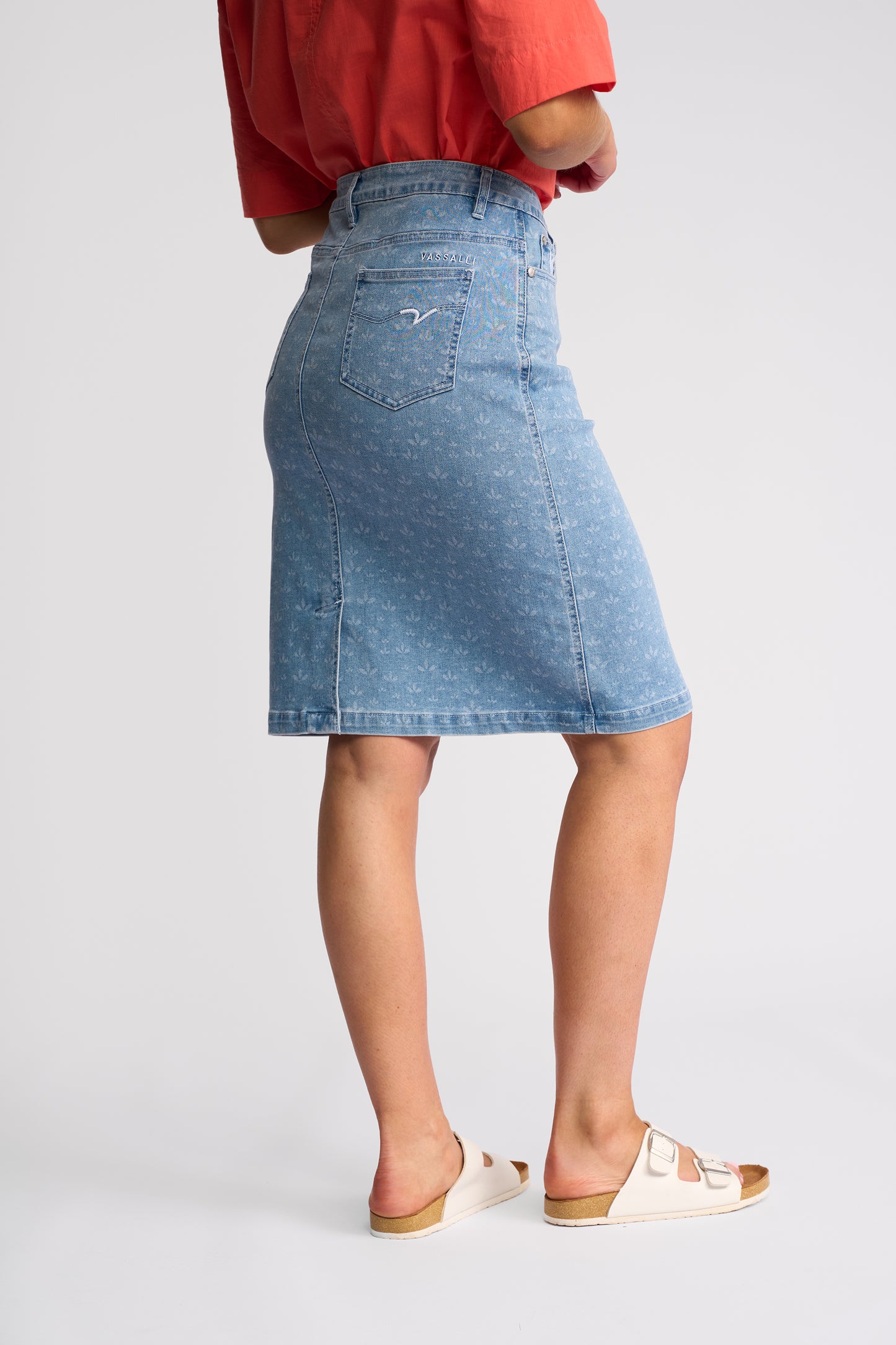 372AV - Poppy Skirt - Meadow Denim (Due 3rd Week Aug)