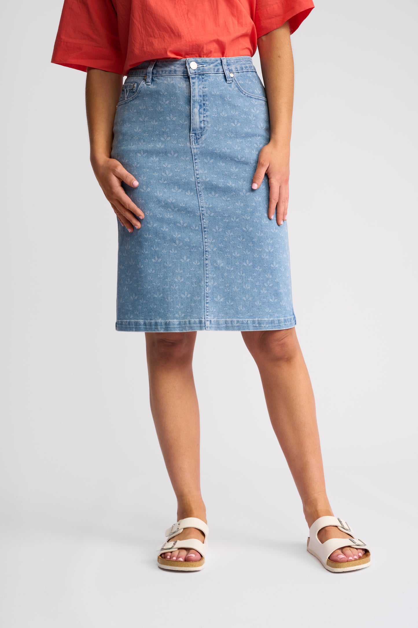 372AV - Poppy Skirt - Meadow Denim (Due 3rd Week Aug)