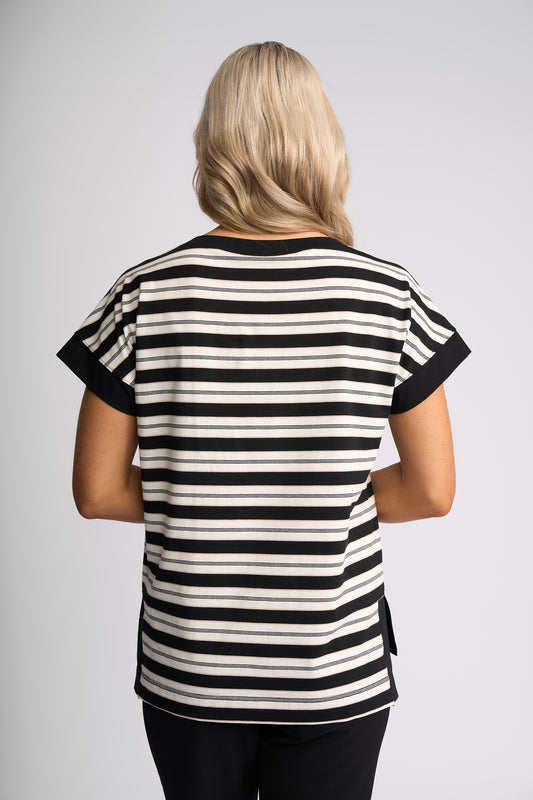 4363S - Thea Top - Black/White
