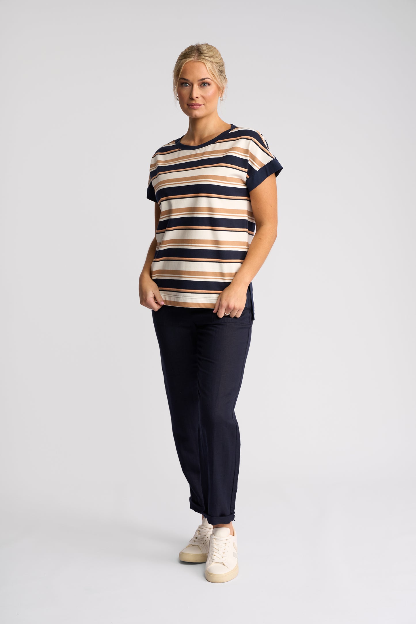 4363S - Thea Top - Multi Stripe